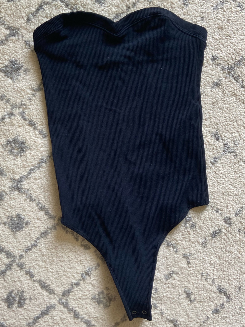 Abercrombie & Fitch Black Ribbed Bodysuit